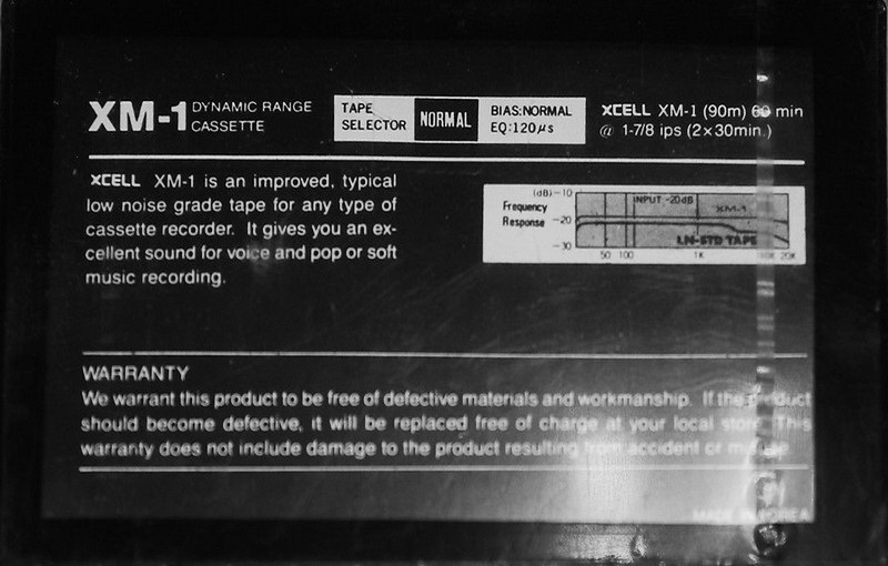 Compact Cassette Xcell XM-I 60 Type I Normal 1986 South Korea
