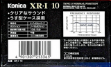 Compact Cassette Konica XR 10 "XR-I" Type I Normal 1990 Japan