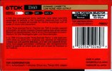 Compact Cassette TDK D 60 Type I Normal 1988 North America