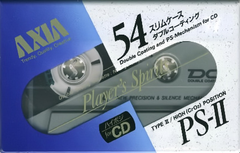 Compact Cassette AXIA PS-II / PS-2 54 "PS-2 B 54" Type II Chrome 1991 Japan
