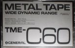 Compact Cassette General TME 60 Type IV Metal Japan