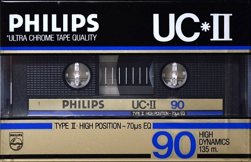 Compact Cassette Philips UC II 90 Type II Chrome 1985 Europe