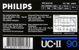 Compact Cassette Philips UC II 90 Type II Chrome 1985 Europe