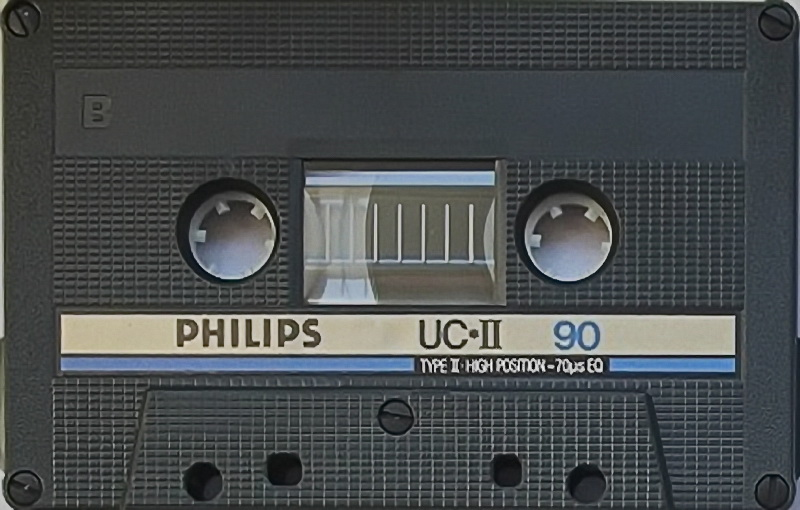 Compact Cassette Philips UC II 90 Type II Chrome 1985 Europe