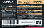 Compact Cassette TDK SA 50 "SA-50M" Type II Chrome 1990 Japan