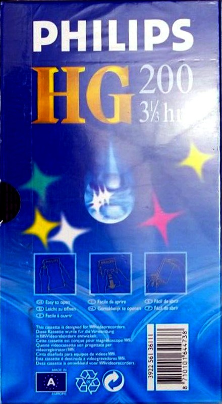 VHS, Video Home System Philips HG 200 Type I Normal 2000 Europe