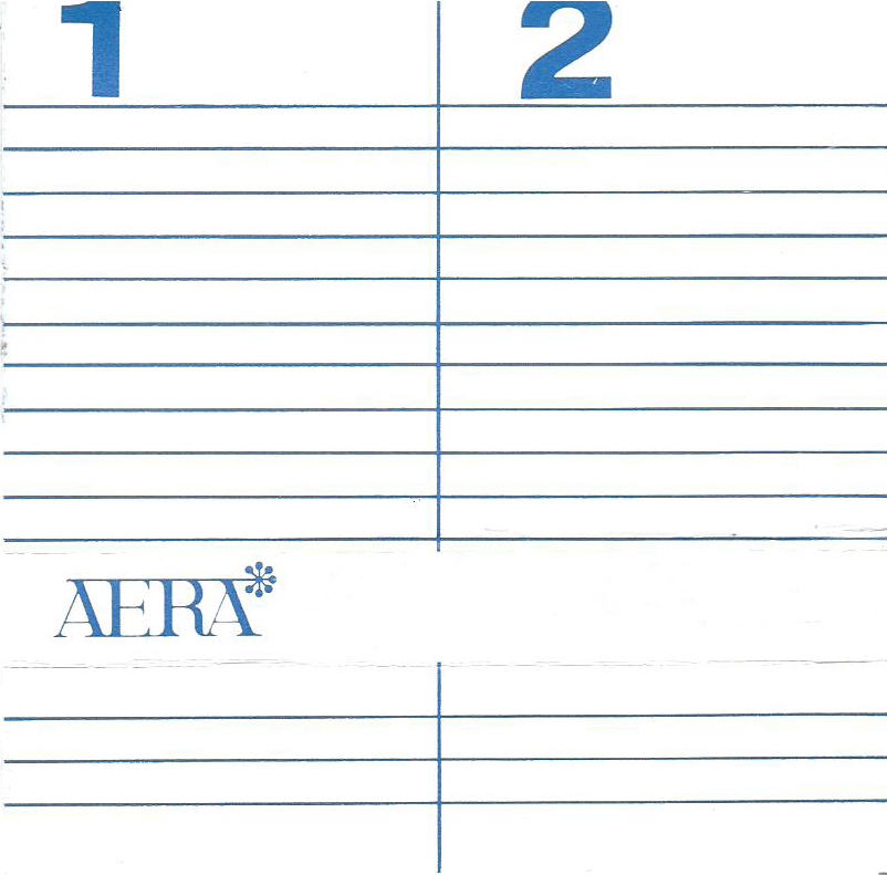 Compact Cassette Aera 60 Type I Normal 1975 Germany