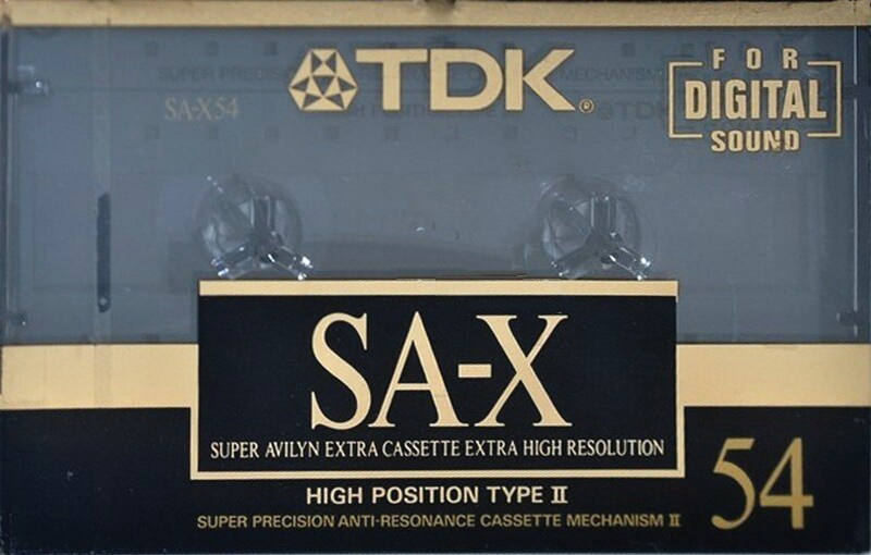 Compact Cassette TDK SA-X 54 "SA-X54M" Type II Chrome 1990 Japan