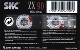 Compact Cassette SKC ZX 90 Type IV Metal 1995 Europe