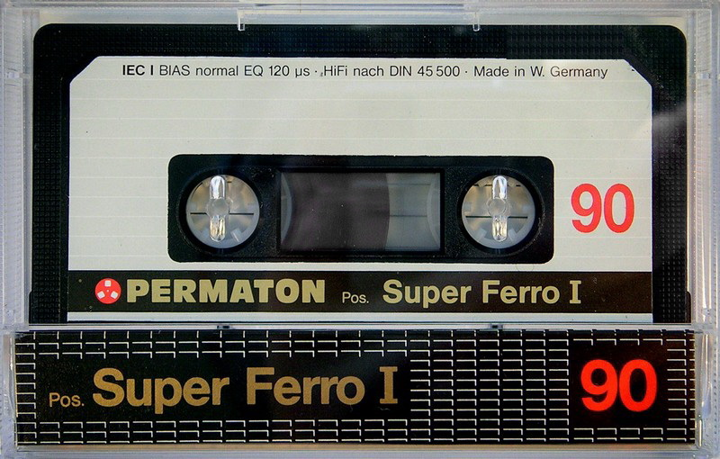 Compact Cassette Permaton Super Ferro I 90 Type I Normal 1980 Germany