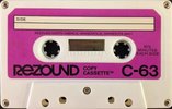 Compact Cassette Rezound Copy cassette 63 Type I Normal 1976 USA