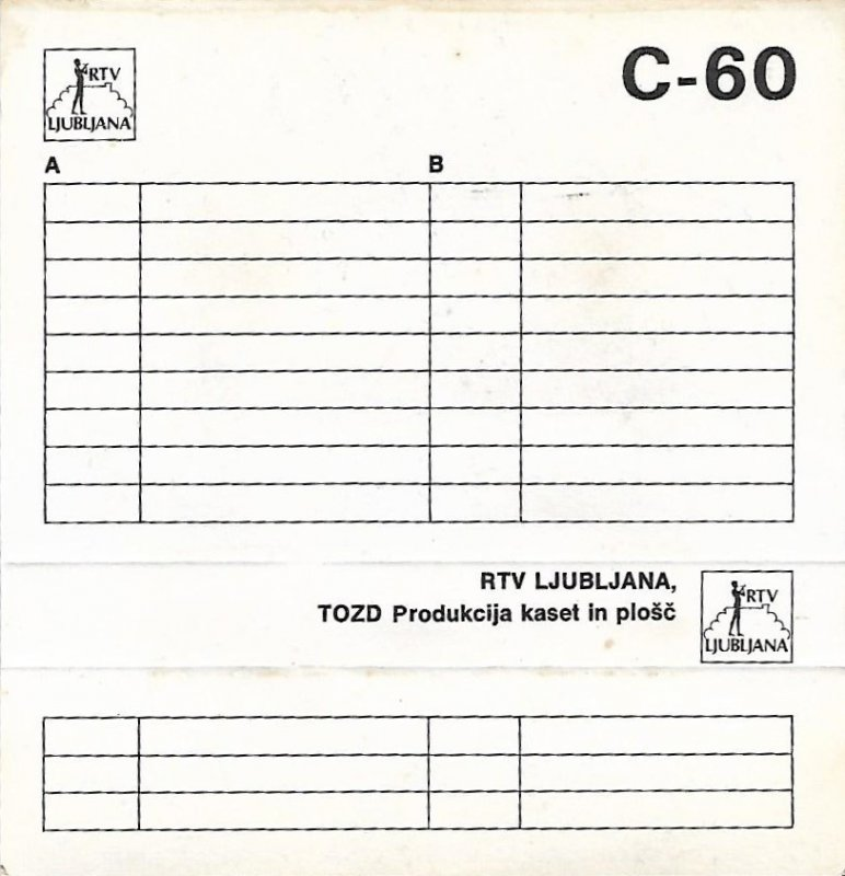 Compact Cassette RTV 60 Type I Normal Yugoslavia