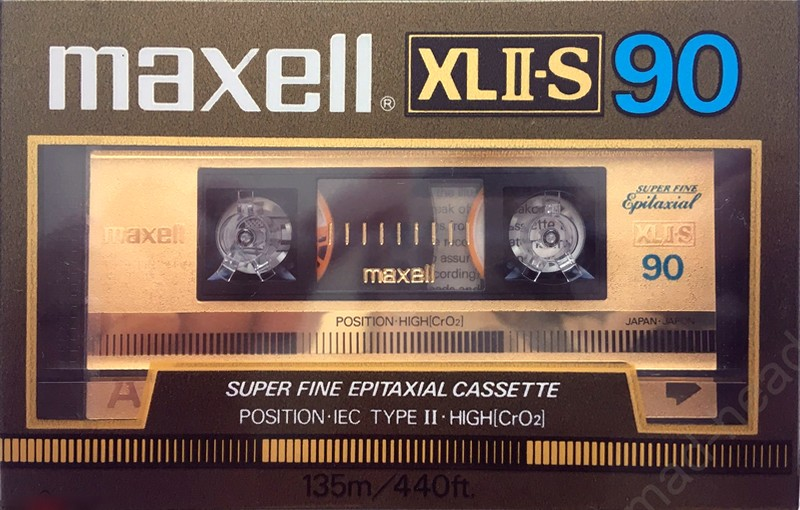 Compact Cassette Maxell XLII-S 90 Type II Chrome 1985 USA