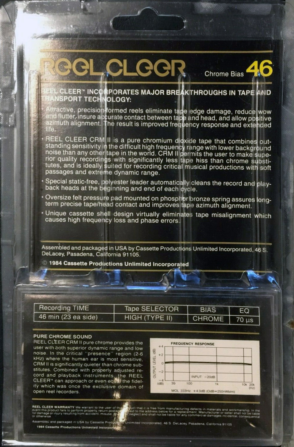 Blister Reel Cleer CRM II 46 Type II Chrome 1984 USA