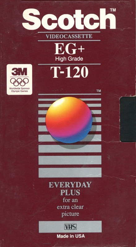VHS, Video Home System Scotch EG+ 120 Type I Normal 1991 USA
