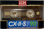 Compact Cassette ICM CX-II-S 90 Type II Chrome 1990 Europe