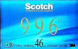 Compact Cassette Scotch 996 X 46 "996X1-46" Type I Normal 1993 Japan