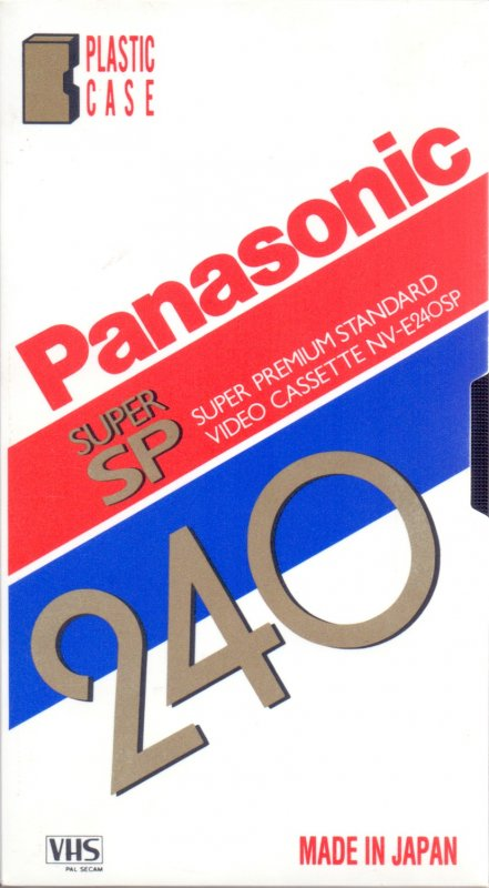 VHS, Video Home System Panasonic Super SP 240 "NV-E240SP" Type I Normal 1988 Europe