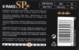 Compact Cassette RAKS SP 2s 74 Type II Chrome 1998 Europe