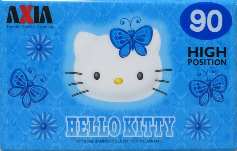 Compact Cassette AXIA Hello Kitty 90 "HK2A BL 90" Type II Chrome 1999 Japan