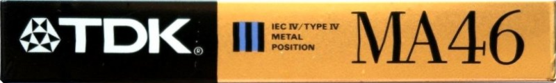 Compact Cassette TDK MA 46 "MA-46SE" Type IV Metal 1990 Europe