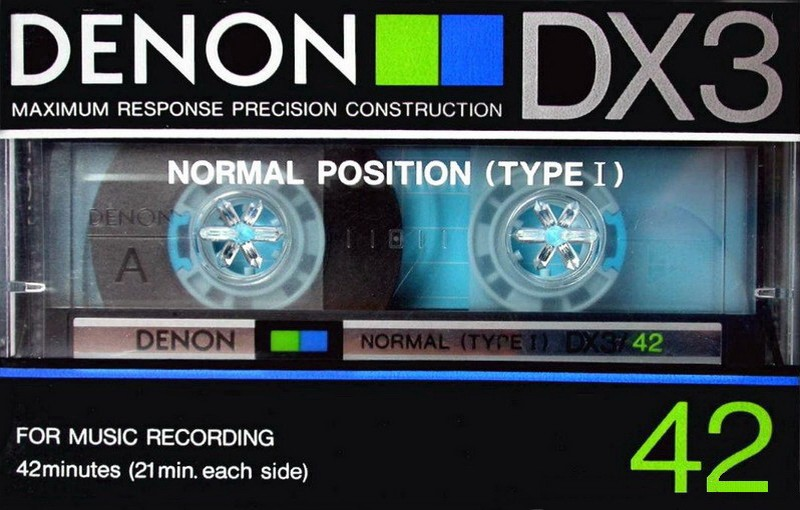 Compact Cassette Denon DX3 42 "DX3/42H" Type I Normal 1985 Japan