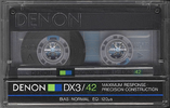Compact Cassette Denon DX3 42 "DX3/42H" Type I Normal 1985 Japan