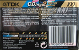 Compact Cassette TDK CDing 2 100 "CDING2-100EC" Type II Chrome 2001 Europe