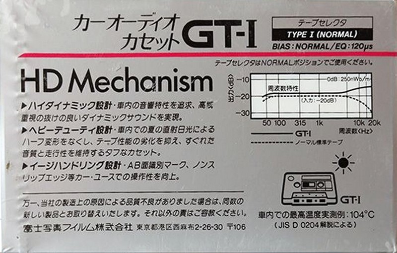 Compact Cassette Fuji GT-I 80 Type I Normal 1982 Japan