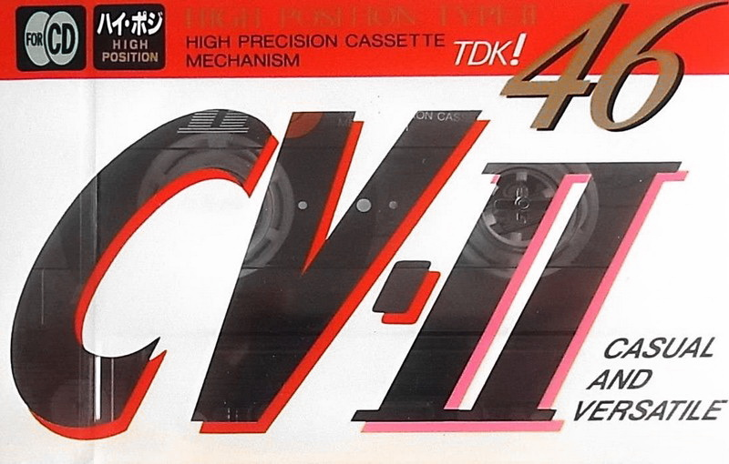 Compact Cassette TDK CV-II 46 &quot;CV2-46R&quot; Type II Chrome 1991 Japan
