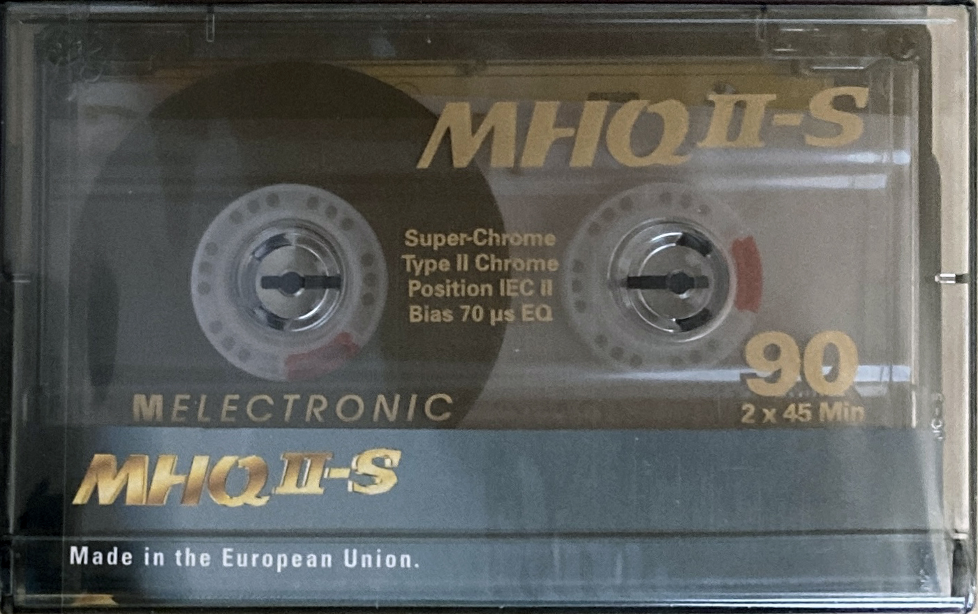 Compact Cassette Melectronic MHQ II-S 90 Type II Chrome 1996 Switzerland