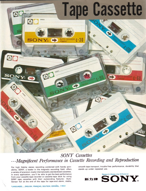 Compact Cassette Sony 90 Type I Normal 1972 Japan