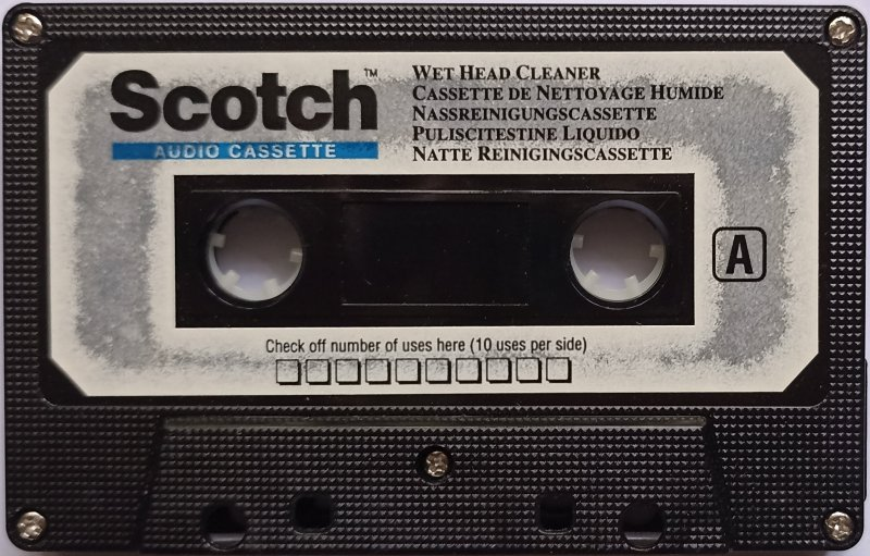 Compact Cassette Scotch "Wet head cleaner" Cleaning Cassette 1994 Europe