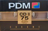 Compact Cassette PDM CD X 75 Type II Chrome 1990 Europe