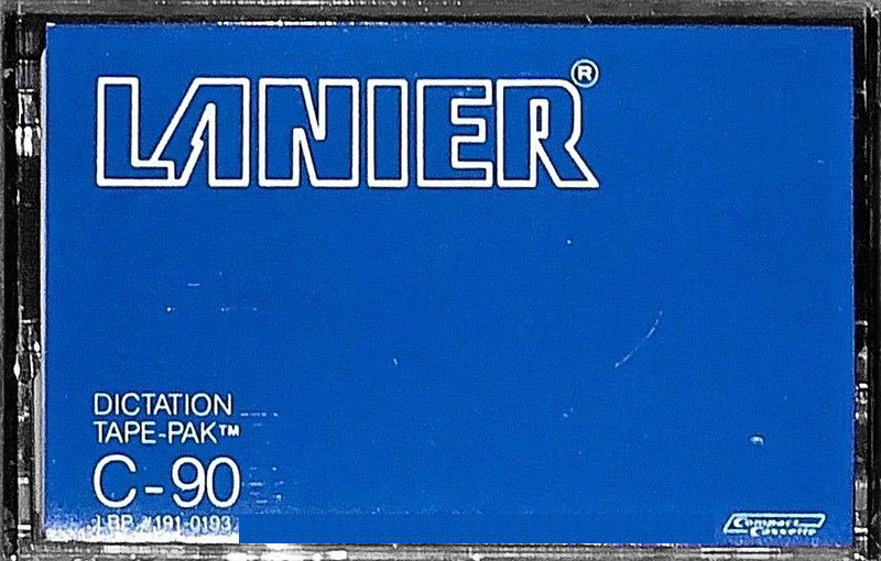 Compact Cassette Lanier 90 "Dictation tape-pak" Dictating Cassette USA