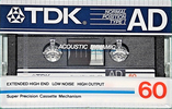 Compact Cassette TDK AD 60 Type I Normal 1984 Japan