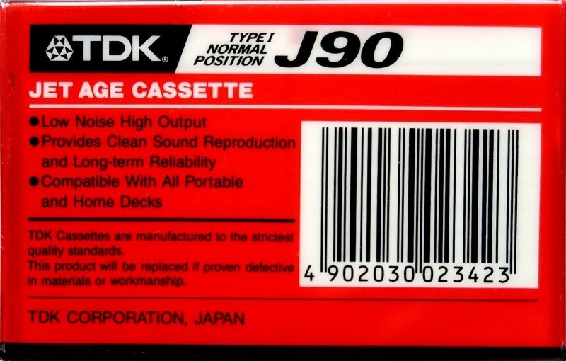 Compact Cassette TDK J 90 Type I Normal 1997 Worldwide