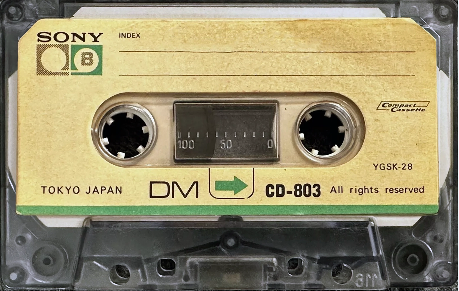 Compact Cassette Sony "CD-803" Demonstration Tape 1974 Japan