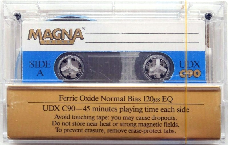 Compact Cassette Magna Sound 90 "UDX" Type I Normal 1980