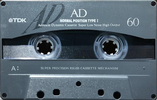 Compact Cassette TDK AD 60 "AD-60A" Type I Normal 1992 Japan