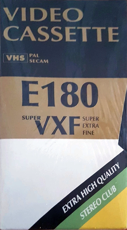 VHS, Video Home System Stereo Club 180 "Super VXF" Type I Normal Europe