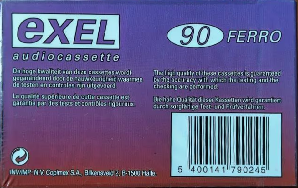 Compact Cassette Exel 90 Type I Normal Europe