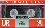 Compact Cassette Maxell UR 90 Type I Normal 1992 North America