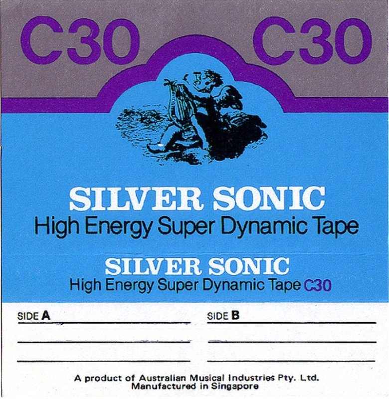 Compact Cassette Silver Sonic 30 Type I Normal Singapore