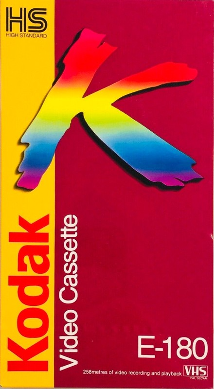 VHS, Video Home System Kodak HS 180 Type I Normal USA