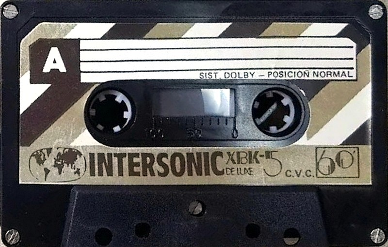 Compact Cassette Intersonic 60 "XBK-5 De Luxe" Type I Normal Argentina