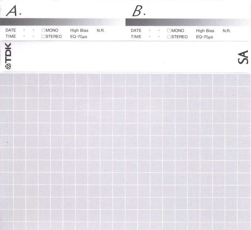 Compact Cassette TDK SA 60 "SA-60F" Type II Chrome 1994 Japan
