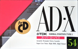 Compact Cassette TDK AD-X 54 "AD-X54M" Type I Normal 1990 Japan