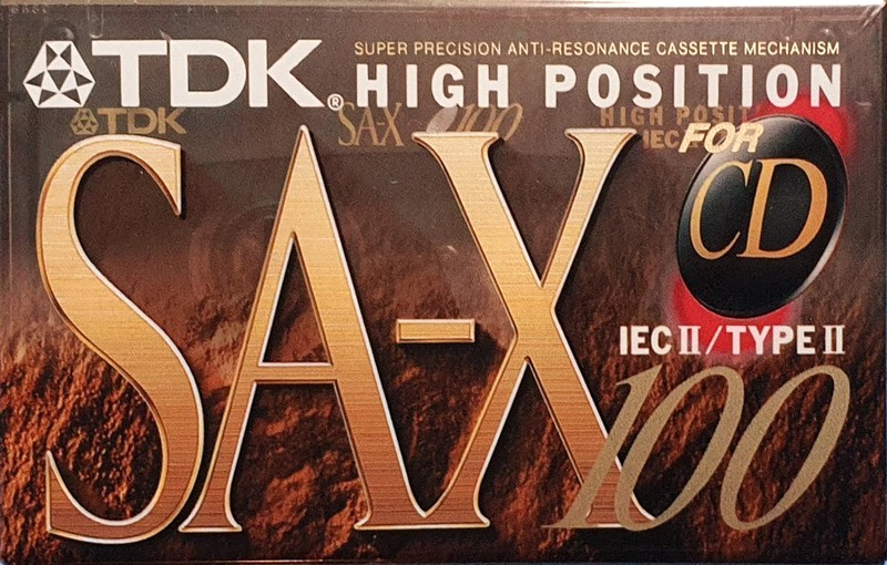Compact Cassette TDK SA-X 100 "SA-X100EA" Type II Chrome 1995 Europe