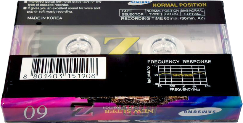 Compact Cassette Samsung New Super Z 60 Type I Normal 1997 Europe